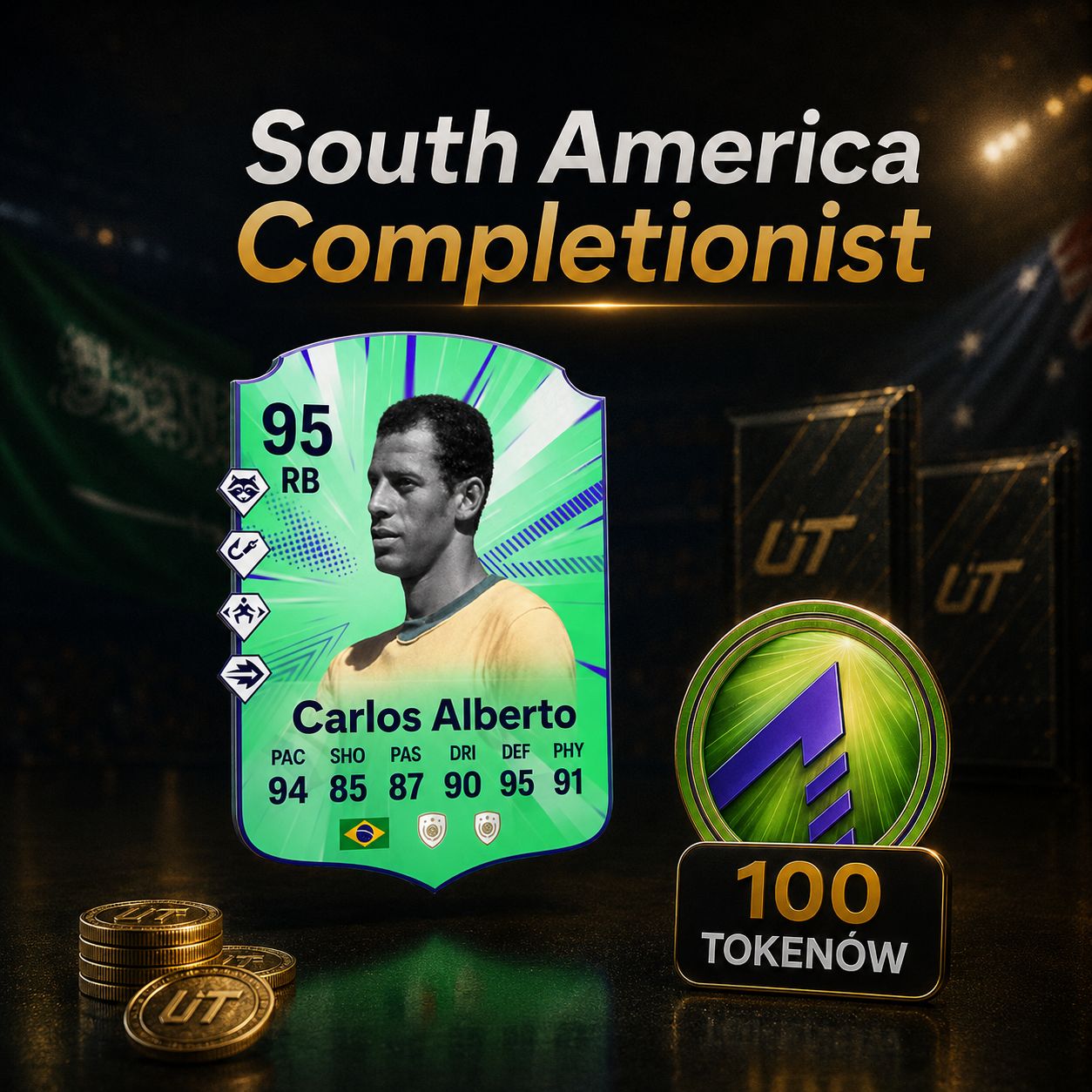 South America Completionist - Carlos Alberto - 100 tokenów